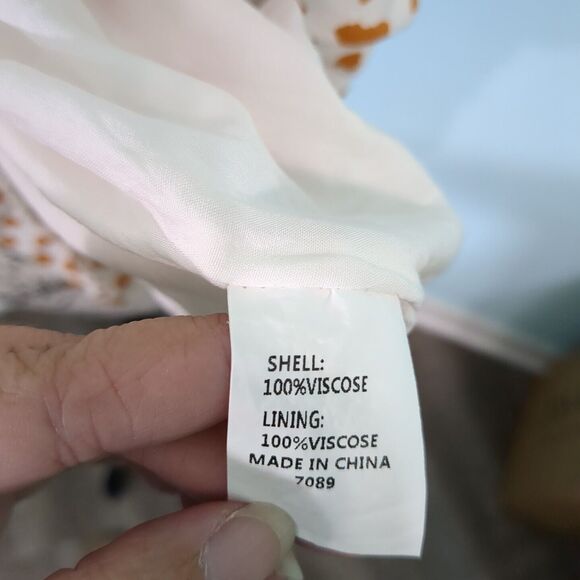 KIRUNDO Leopard Mini Dress V Neck Embroidered Floral Bohemia Babydoll large - Picture 6 of 6